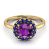 1ct Round Amethyst Engagement Ring - Natalia No. 313 image 2