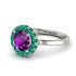 1ct Round Amethyst Engagement Ring - Natalia No. 306 image 1