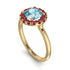 1ct Round Aquamarine Engagement Ring - Natalia No. 410