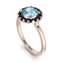 1ct Round Aquamarine Engagement Ring - Natalia No. 408