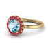 1ct Round Aquamarine Engagement Ring - Natalia No. 410 image 1