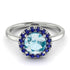 1ct Round Aquamarine Engagement Ring - Natalia No. 415