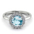 1ct Round Aquamarine Engagement Ring - Natalia No. 403 image 2