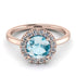 1ct Round Aquamarine Engagement Ring - Natalia No. 402