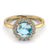 1ct Round Aquamarine Engagement Ring - Natalia No. 401 image 2