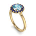 1ct Round Aquamarine Engagement Ring - Natalia No. 413