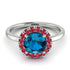 1ct Round Blue Topaz Engagement Ring - Natalia No. 512