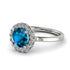 1ct Round Blue Topaz Engagement Ring - Natalia No. 503