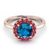 1ct Round Blue Topaz Engagement Ring - Natalia No. 511 image 2
