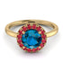 1ct Round Blue Topaz Engagement Ring - Natalia No. 510 image 2