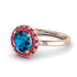 1ct Round Blue Topaz Engagement Ring - Natalia No. 511 image 1