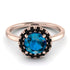 1ct Round Blue Topaz Engagement Ring - Natalia No. 508