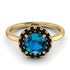 1ct Round Blue Topaz Engagement Ring - Natalia No. 507