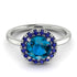 1ct Round Blue Topaz Engagement Ring - Natalia No. 515 image 2