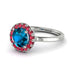 1ct Round Blue Topaz Engagement Ring - Natalia No. 512 image 1