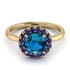1ct Round Blue Topaz Engagement Ring - Natalia No. 513 image 2