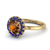1ct Round Brown Diamond Engagement Ring - Natalia No. 1113 image 1
