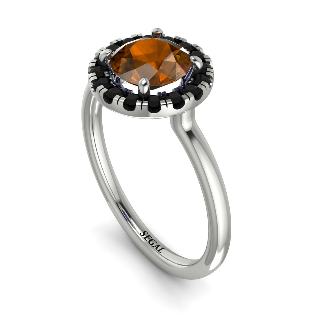 1ct Round Brown Diamond Engagement Ring - Natalia No. 1109