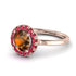 1ct Round Brown Diamond Engagement Ring - Natalia No. 1111 image 1