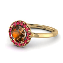 1ct Round Brown Diamond Engagement Ring - Natalia No. 1110 image 1