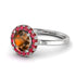 1ct Round Brown Diamond Engagement Ring - Natalia No. 1112 image 1