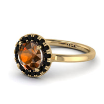 1ct Round Brown Diamond Engagement Ring - Natalia No. 1107 image 1