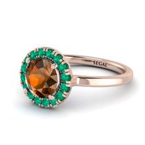 1ct Round Brown Diamond Engagement Ring - Natalia No. 1105 image 1