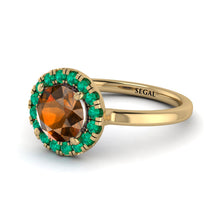 1ct Round Brown Diamond Engagement Ring - Natalia No. 1104 image 1