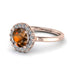1ct Round Brown Diamond Engagement Ring - Natalia No. 1102 image 1