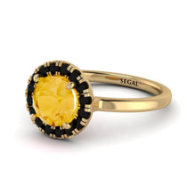 1ct Round Citrine Engagement Ring - Natalia No. 607 image 1