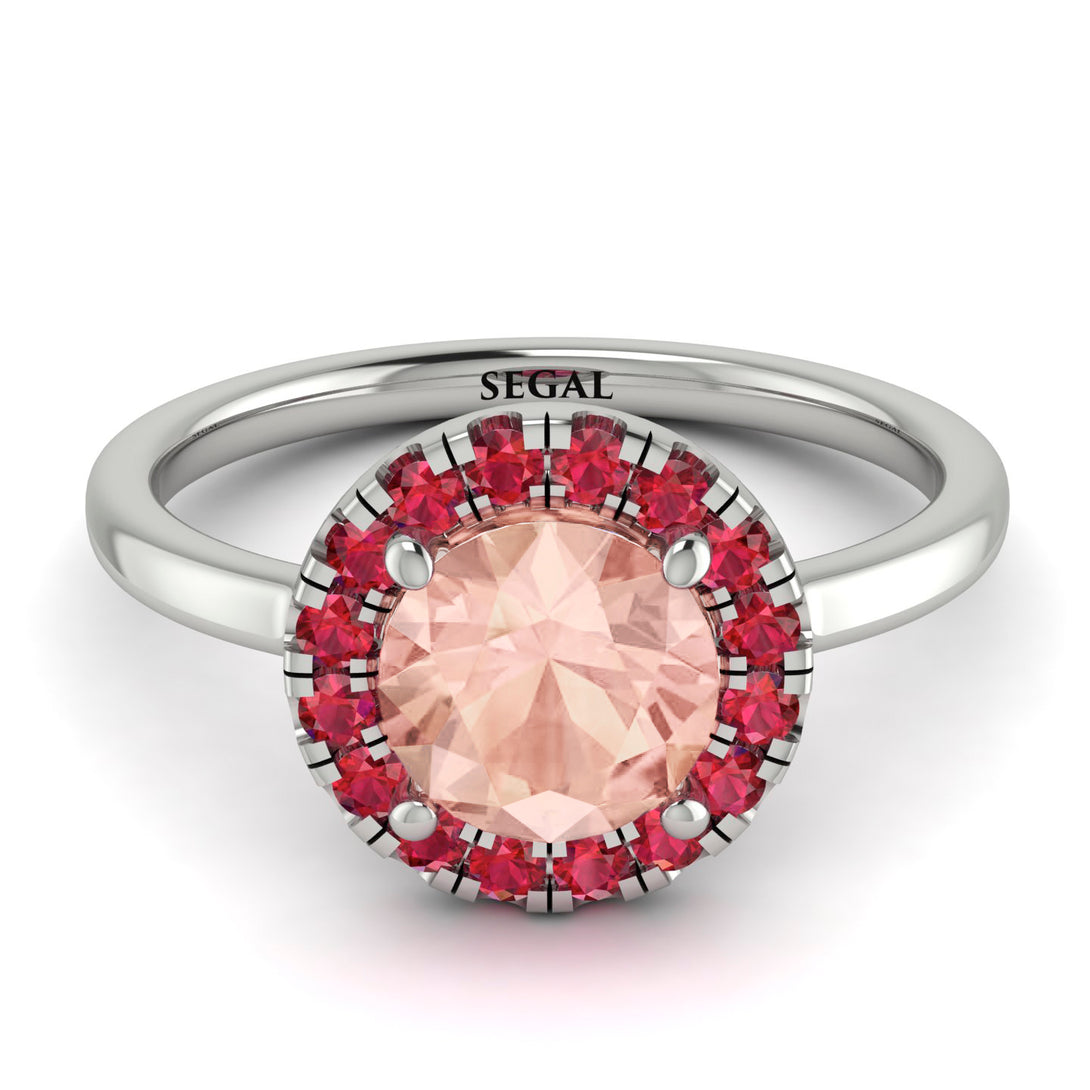 1ct Round Morganite Engagement Ring - Natalia No. 912