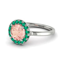1ct Round Morganite Engagement Ring - Natalia No. 906 image 1