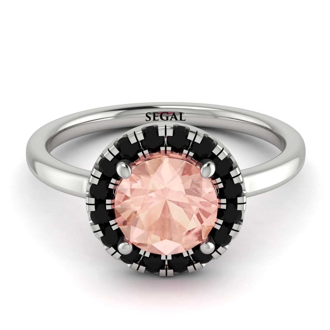 1ct Round Morganite Engagement Ring - Natalia No. 909