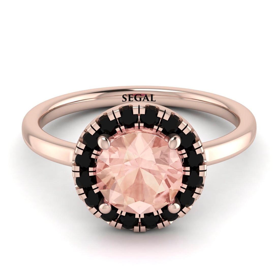 1ct Round Morganite Engagement Ring - Natalia No. 908