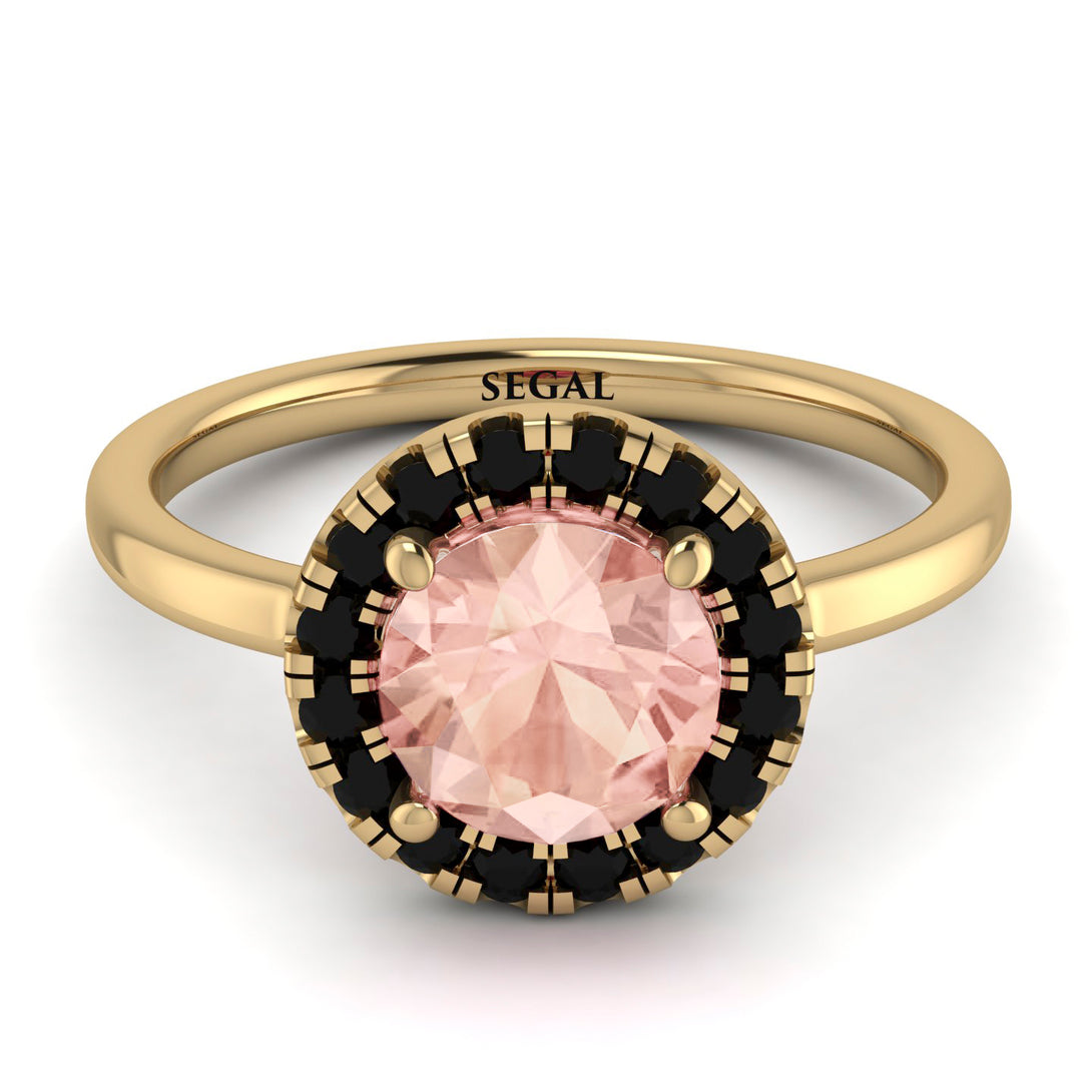 1ct Round Morganite Engagement Ring - Natalia No. 907
