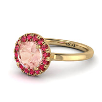 1ct Round Morganite Engagement Ring - Natalia No. 910 image 1