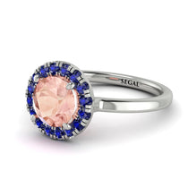 1ct Round Morganite Engagement Ring - Natalia No. 915 image 1