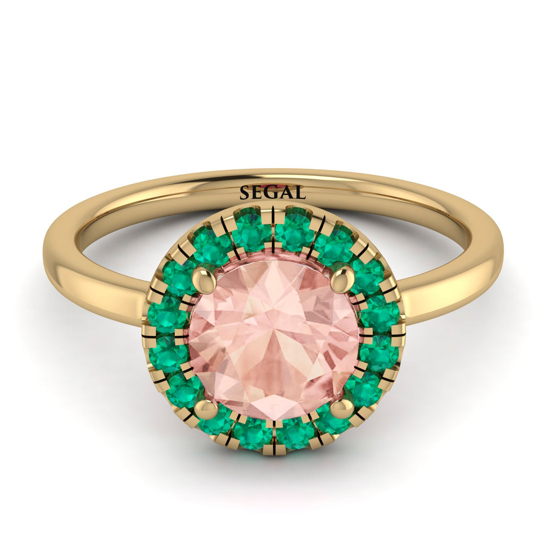1ct Round Morganite Engagement Ring - Natalia No. 904