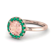 1ct Round Morganite Engagement Ring - Natalia No. 905 image 1