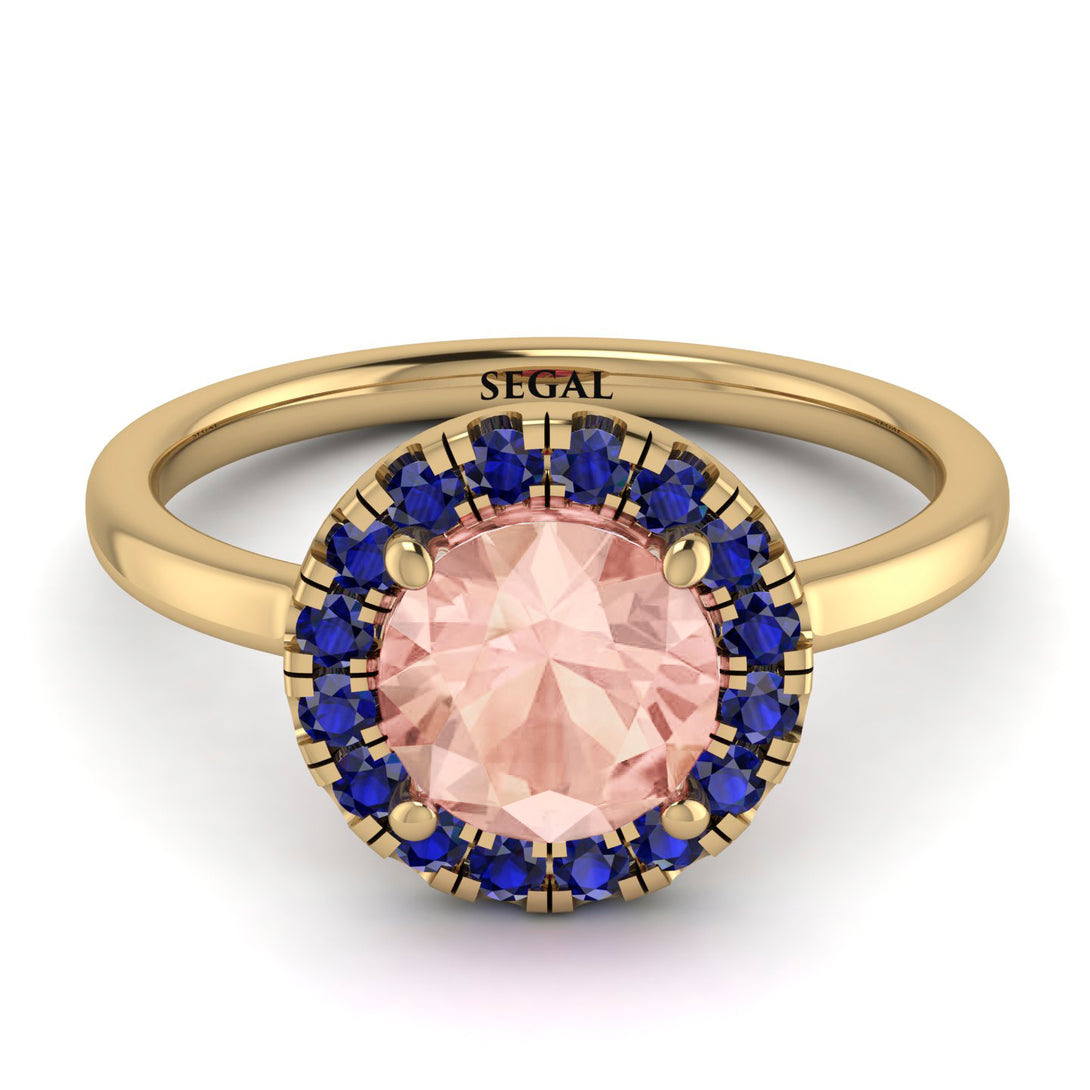 1ct Round Morganite Engagement Ring - Natalia No. 913