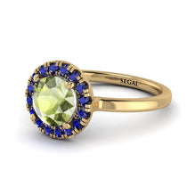 1ct Round Peridot Engagement Ring - Natalia No. 713 image 1