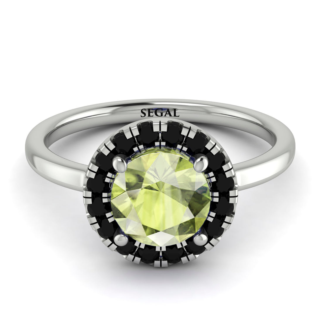 1ct Round Peridot Engagement Ring - Natalia No. 709