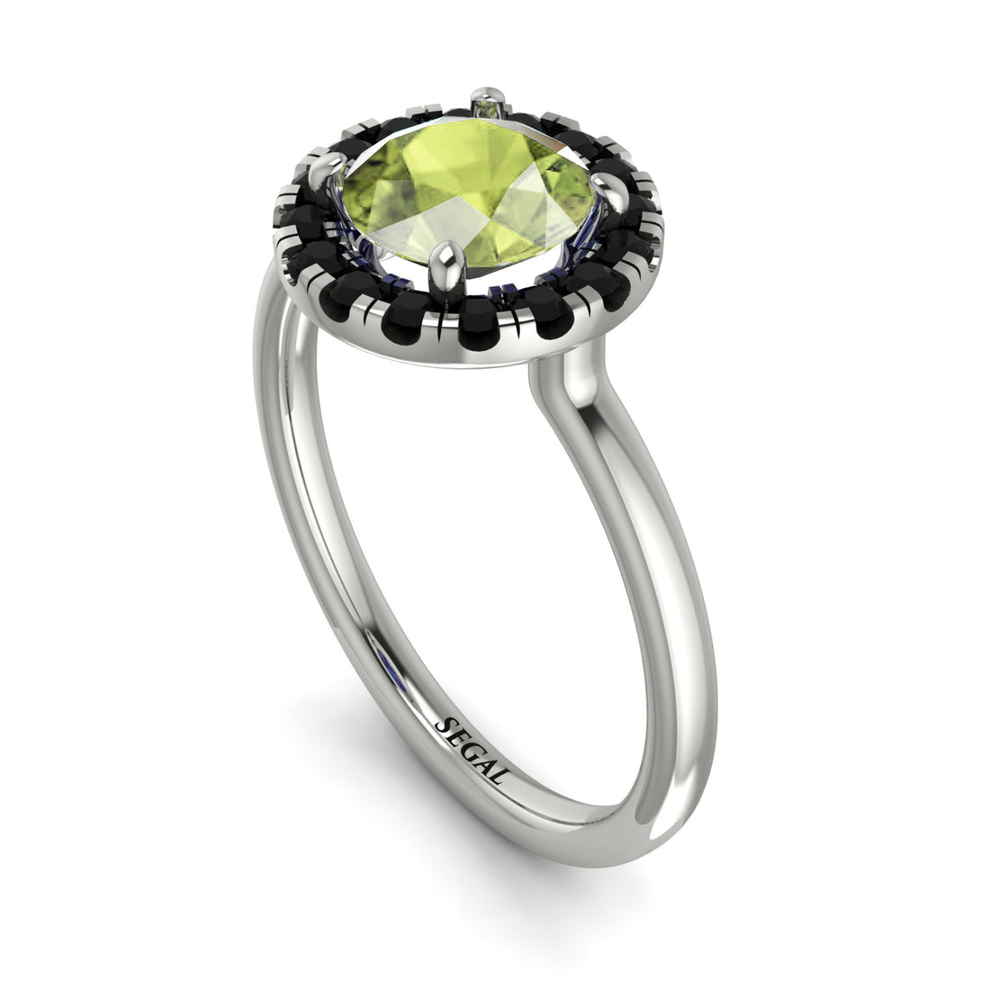 1ct Round Peridot Engagement Ring - Natalia No. 709