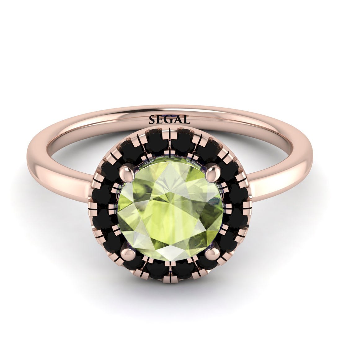 1ct Round Peridot Engagement Ring - Natalia No. 708