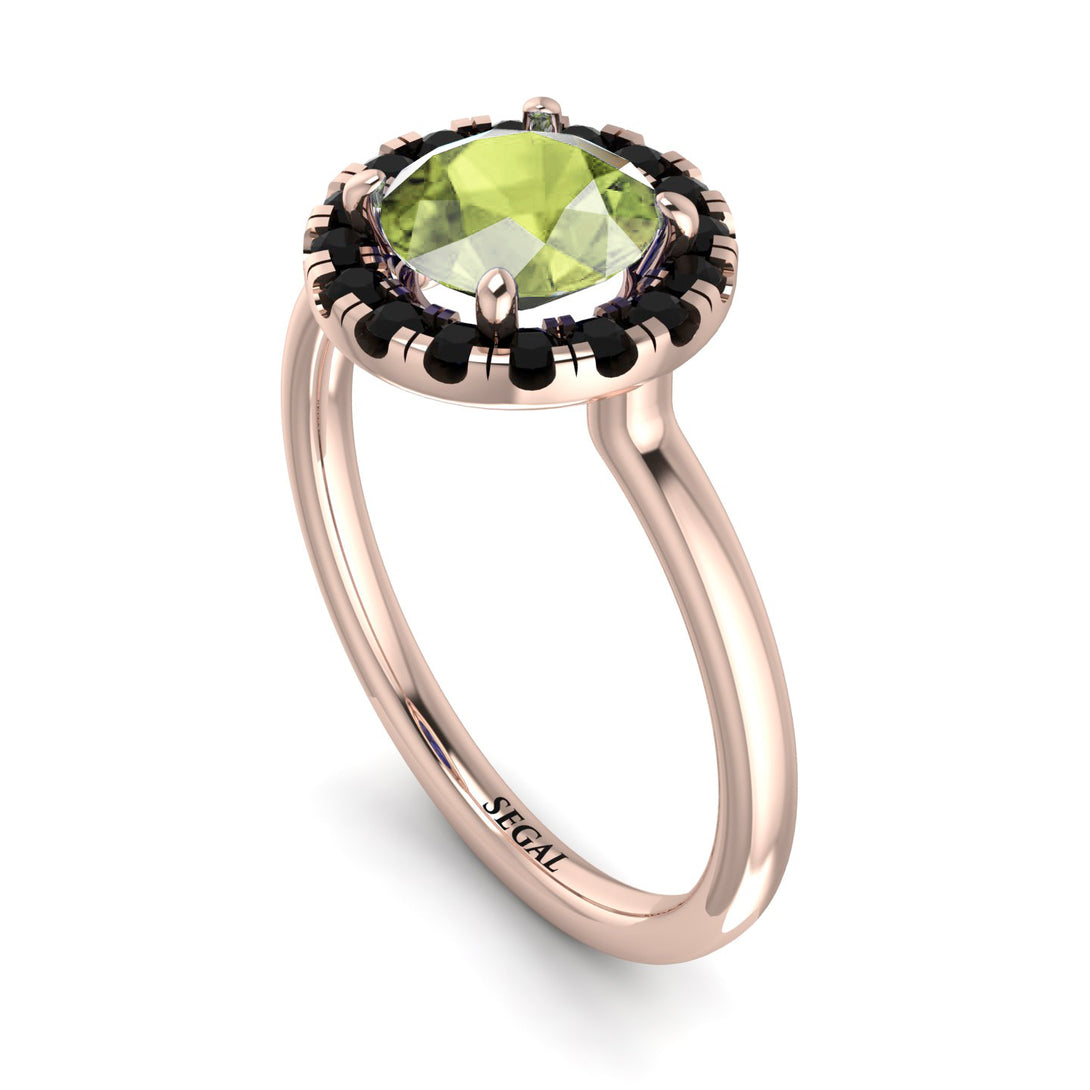 1ct Round Peridot Engagement Ring - Natalia No. 708