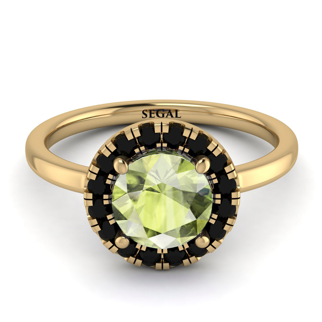 1ct Round Peridot Engagement Ring - Natalia No. 707