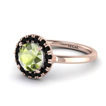 1ct Round Peridot Engagement Ring - Natalia No. 708 image 1