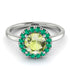 1ct Round Peridot Engagement Ring - Natalia No. 706
