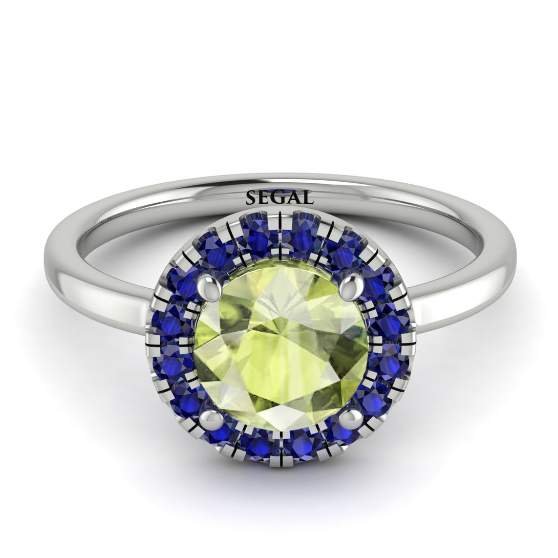 1ct Round Peridot Engagement Ring - Natalia No. 715