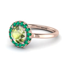 1ct Round Peridot Engagement Ring - Natalia No. 705 image 1
